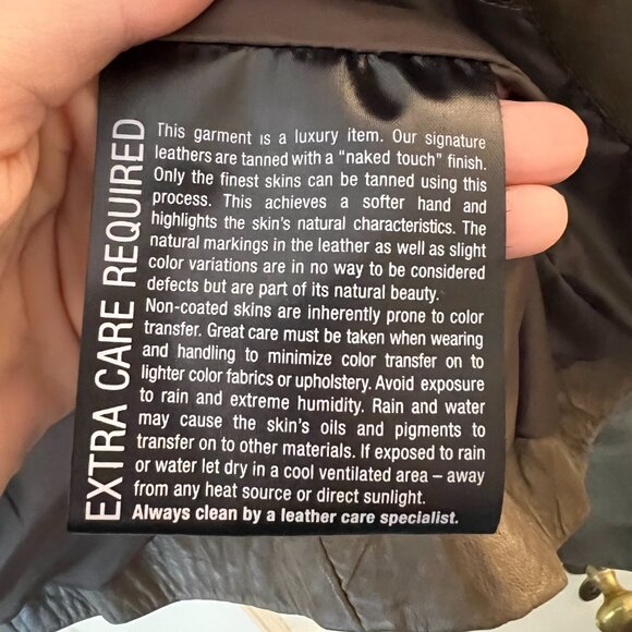 Marc New York by Andrew Marc LEATHER Biker Jacket size Small in Olive Green - Picture 8 of 15